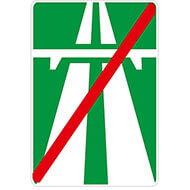 Дорожный знак Конец автомагистрали