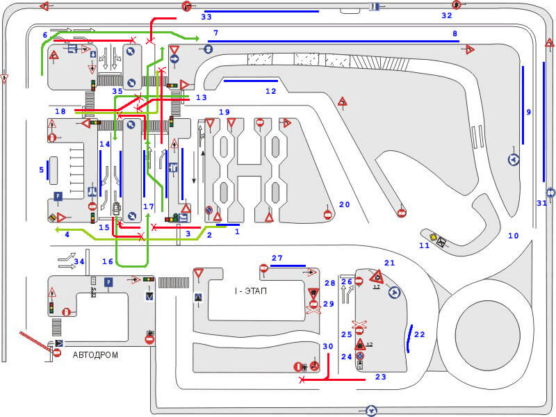 Проект организации движения на автодроме автошколы