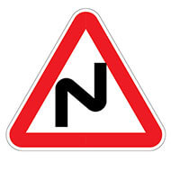 Дорожный знак Опасные повороты