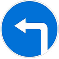 Дорожный знак Движение налево