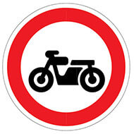 Дорожный знак Движение мотоциклов запрещено